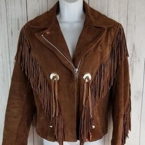 FRINGE Suede JACKET Leather